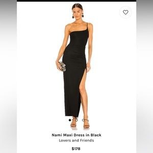Lovers + Friends Nami Maxi Dress in Black - Size L - NWT